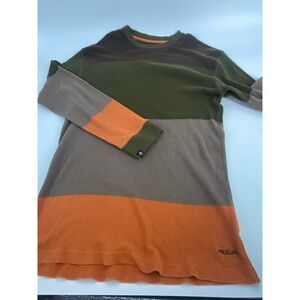 Men's Matix Color Block Skater Style Thermal Long Sleeve Shirt Size XL